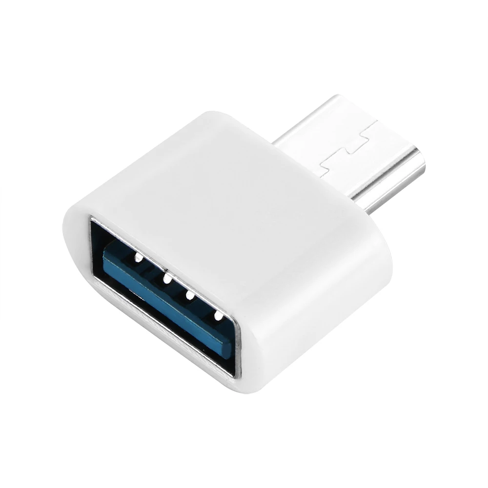 Белый Powstro USB 2,0 type C адаптер микро Конвертер прямой Android телефон смарт-планшеты Передача данных USB конверсионная головка - Цвет: Белый