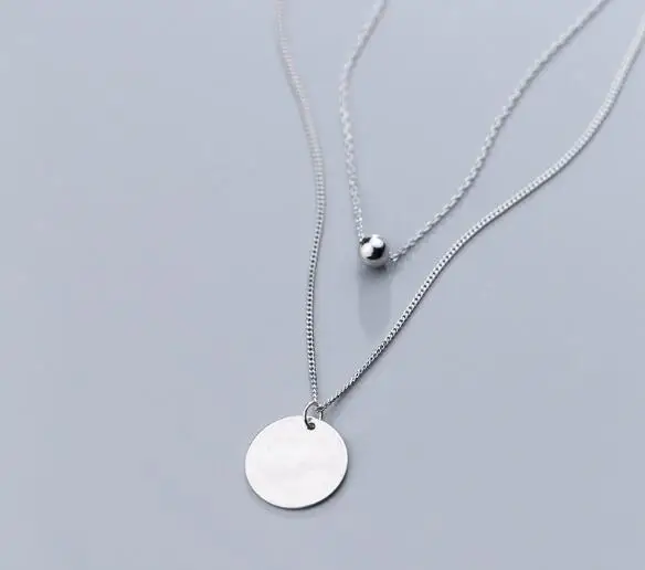 100% реальное серебро 925 Изящные Ювелирные изделия Геометрическая Монета на удачу