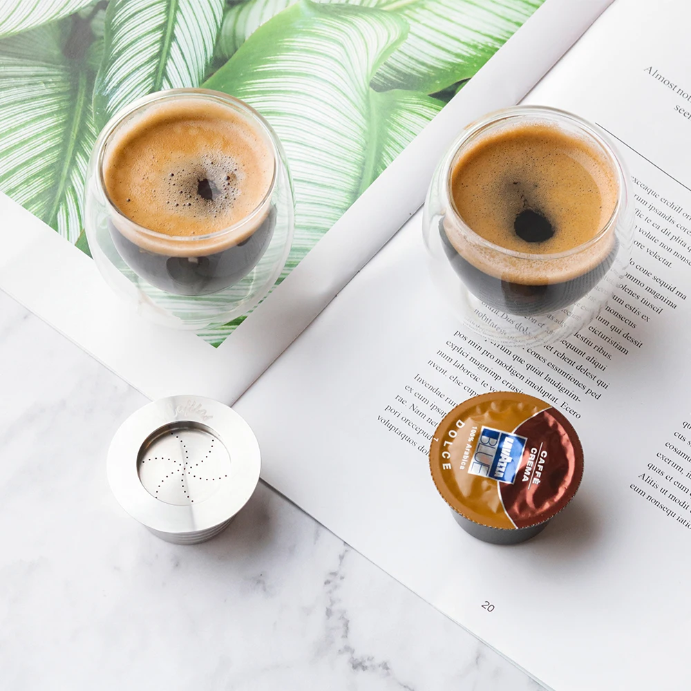 Совместима с LAVAZZA синяя Капсульная кофемашина многоразовая нержавеющая сталь кофейная капсула
