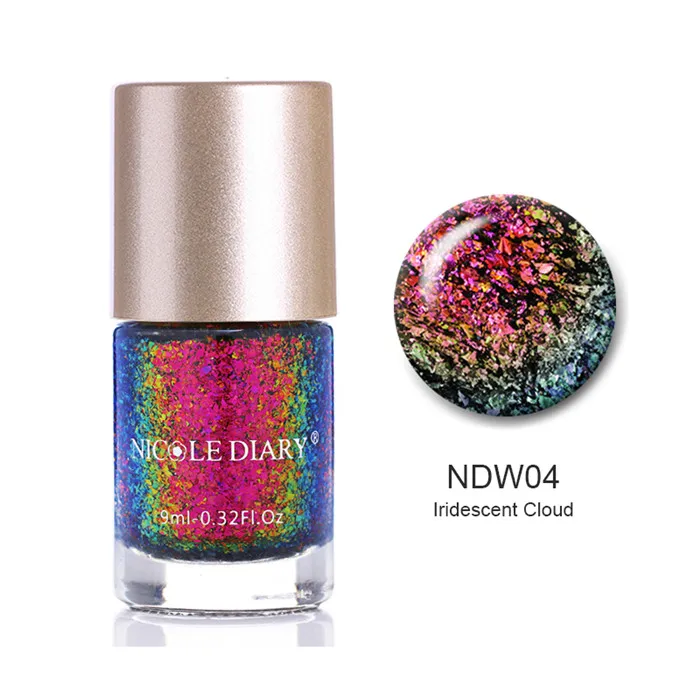 Chameleon NDW04 NICOLE DIARY 9 мл Лак для ногтей голографический лак Желе матовый "хамелеон" лак зеркальный эффект жемчуг лак для ногтей 47 цветов - Цвет: Chameleon NDW04
