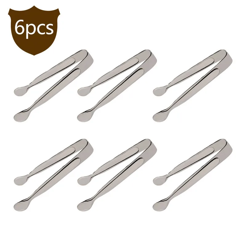 Mini Sugar Tongs, Stainless Steel Ice Tongs Set, 12cm Candy Tongs for Cake Dessert Food, Serving Tong for Wedding Party Kitchen