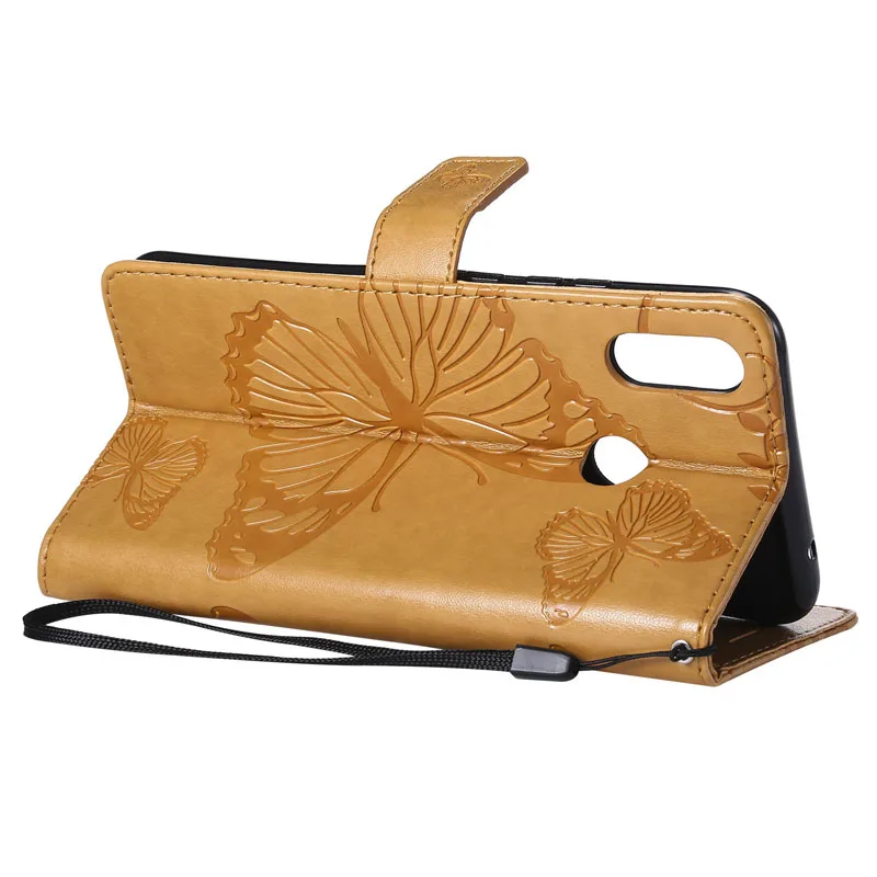 Fashion 3D Butterfly Leather Flip Wallet Case Soft Phone Silicone Cover Shell Coque Fundas Capa for Huawei Nova 3i P Smart Plus | Мобильные