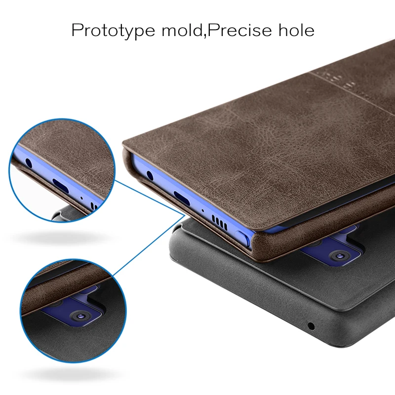 Чехол из высококачественной классической ретро-кожи X-Level Luxury Flip для Samsung Galaxy S8 S7 Edge S10e Plus Note 9 8 Note 7 5 Flip Cover On.