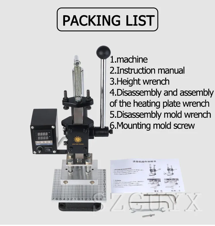 Multi-function digital display hot stamping machine, printing machine wallet pressure label branding machine