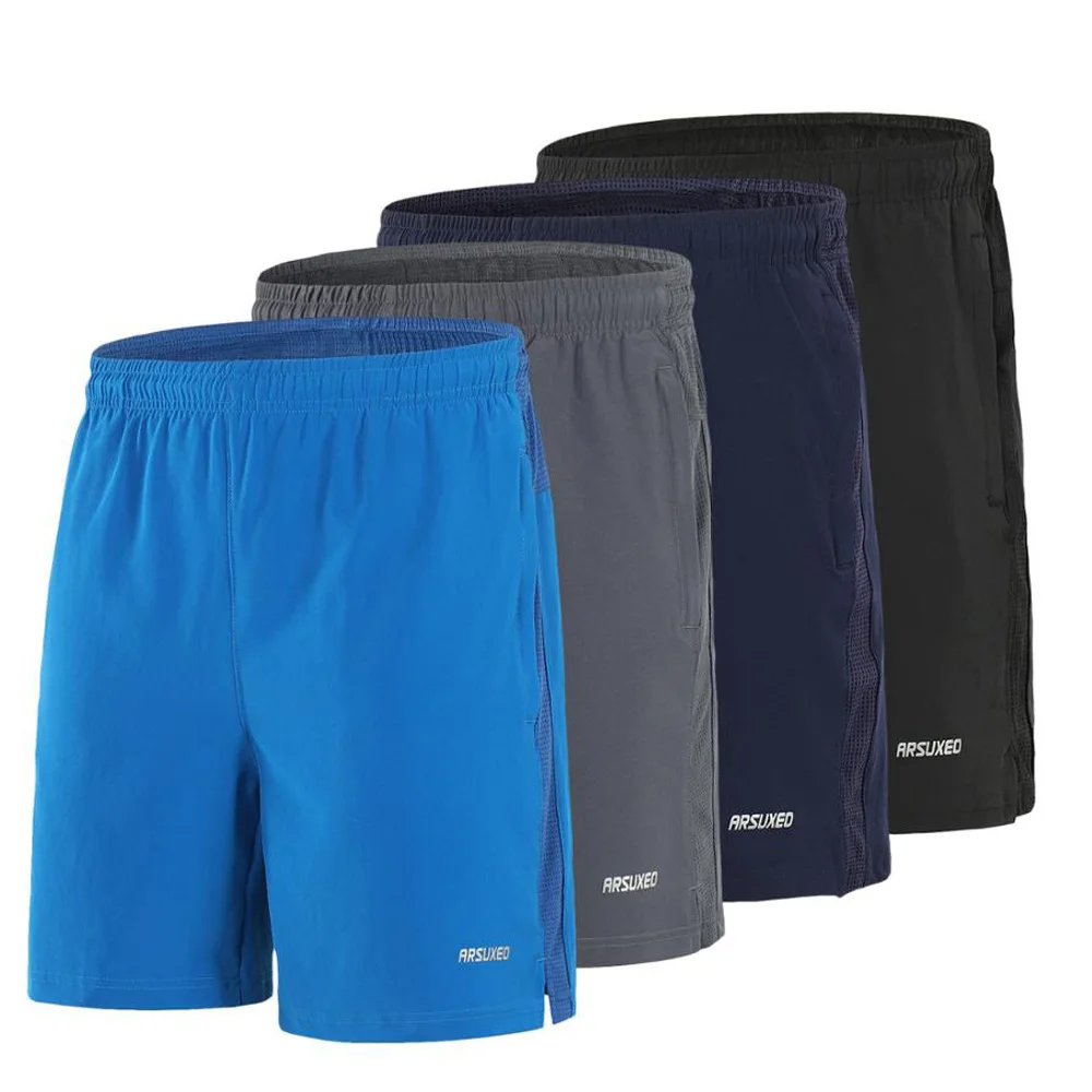 Мужские спортивные шорты для бега быстросохнущие эластичные фитнеса йоги