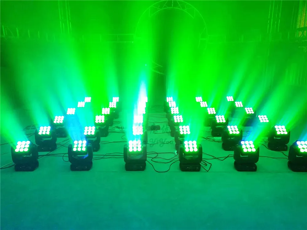 2x 3*3 Pixel Matrix LED Moving Head Individually Controlled 3x3 9pcs 12W RGBW 4In1 Beam Wash Blinder | Лампы и освещение