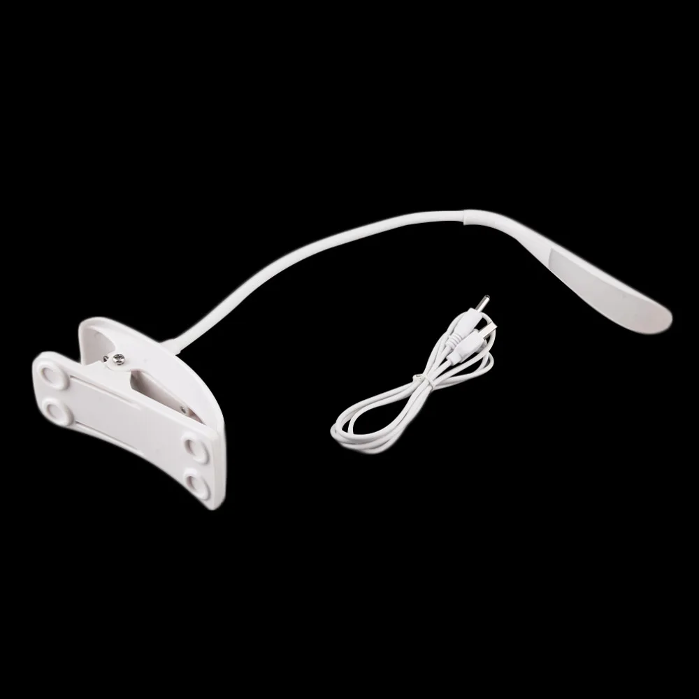 USB настольная лампа 3 уровня с регулируемой яркостью зажимом 360 градусов батарея