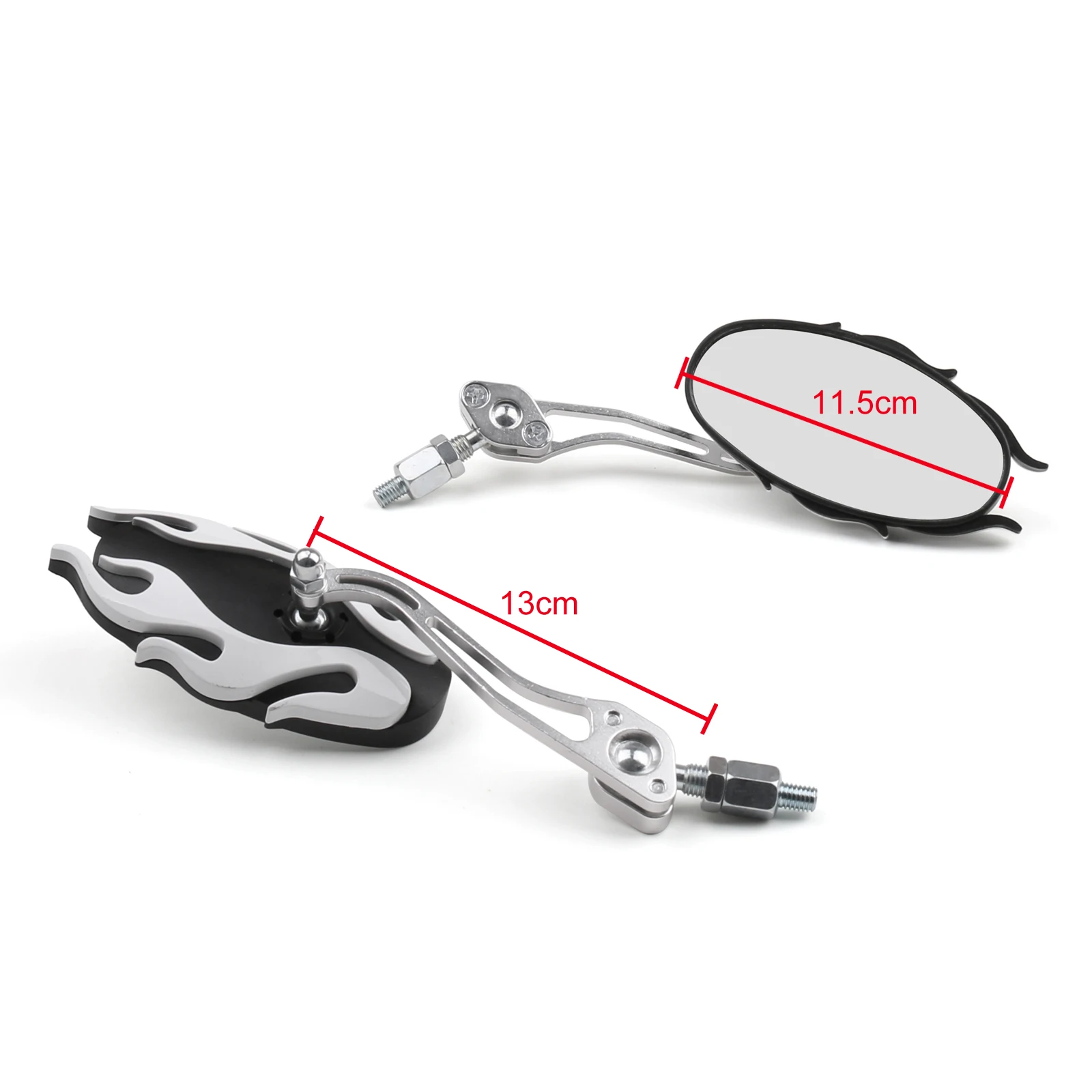 

Artudatech Universal Motorcycle 8mm 10mm Clear Rearview Side Mirrors