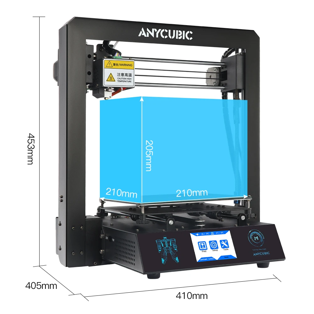 Большой 3D-принтер ANYCUBIC I3 Mega комплект для сборки цветной сенсорный экран TFT с