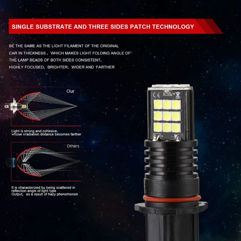 New DC12V-P13W-24LED Bulbs Car Anti-Fog Lamp A Pair Of White Light Replacement For Driving Automotive qiang | Автомобили и