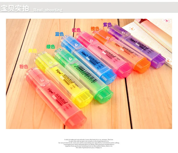 10pcs Candy color highlighter fragrance sign pens watercolors Marker pen free shipping
