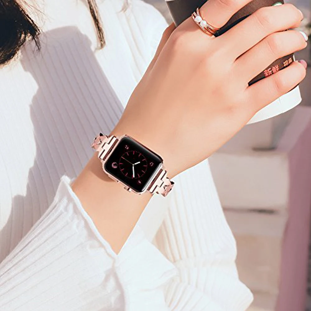 

Stainless Steel strap For Apple Watch 5 4 3 band iwatch band 44mm 40mm 42mm 38mm Metal Bracelet belt correa Watch accessories 2