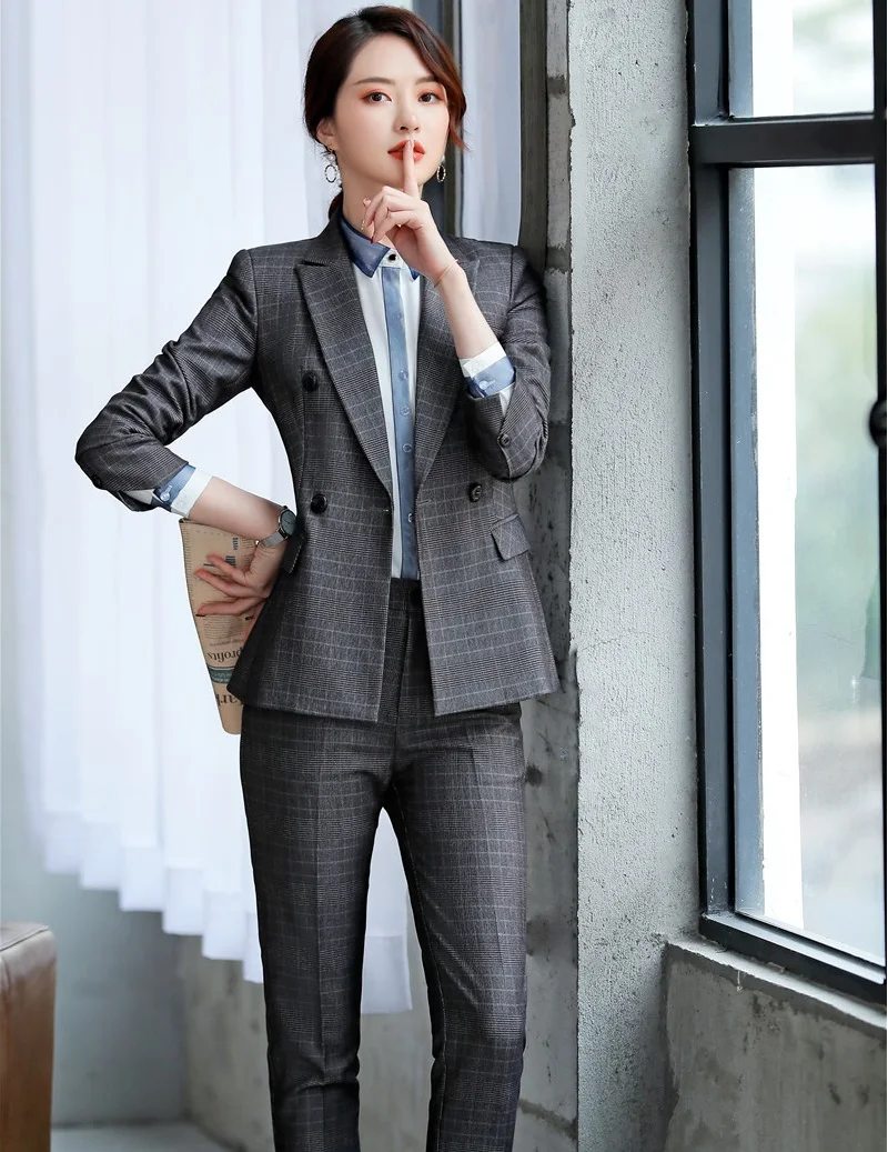 Деловые профессиональные деловые костюмы с брюками и топами Женская офисная