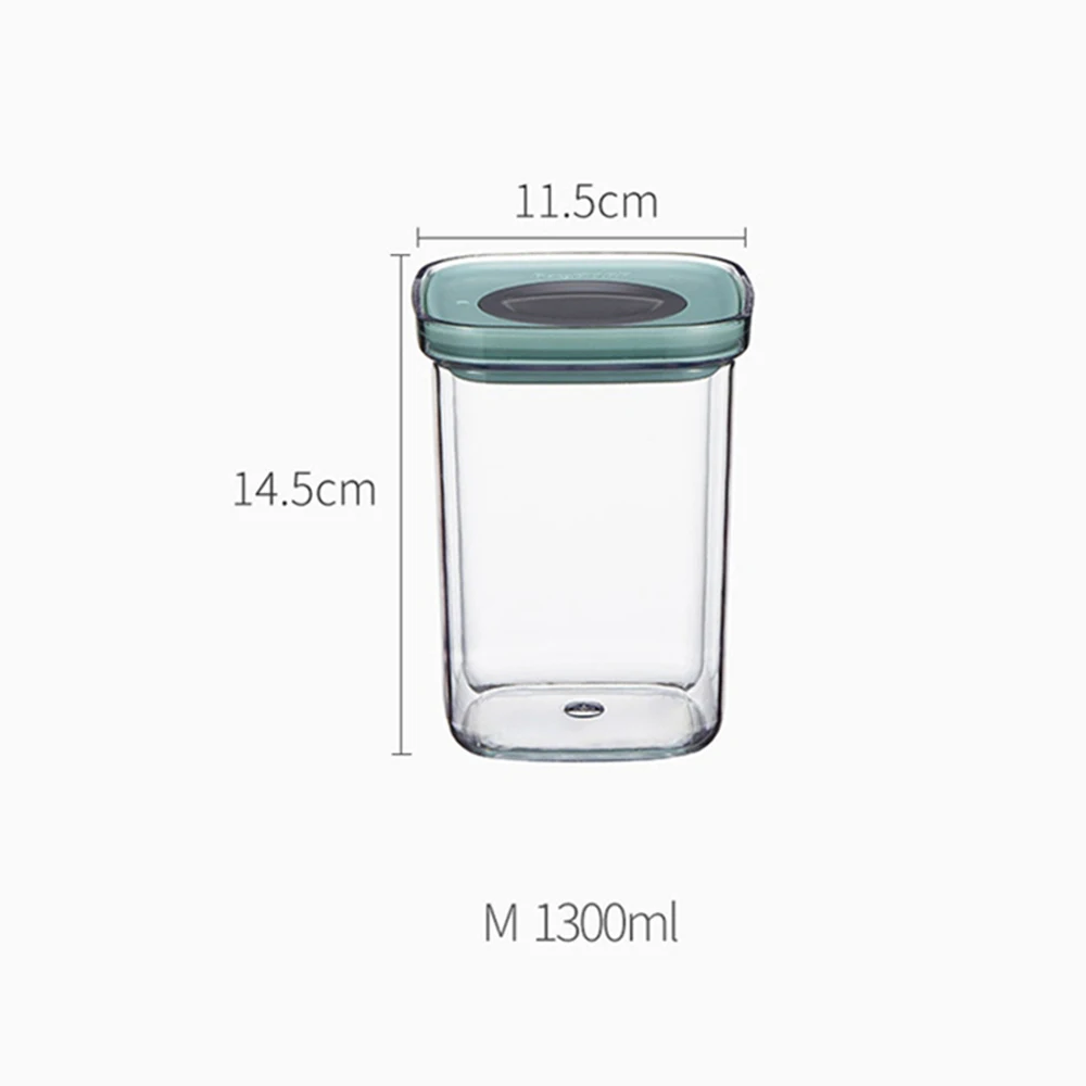 Черный Xiaomi Youpin BergHOFF емкость для хранения пищи 2.4L кухня уплотнение горшок пищевые банки влагостойкий свежий ящик для хранения банка герметичная банка - Цвет: Черный