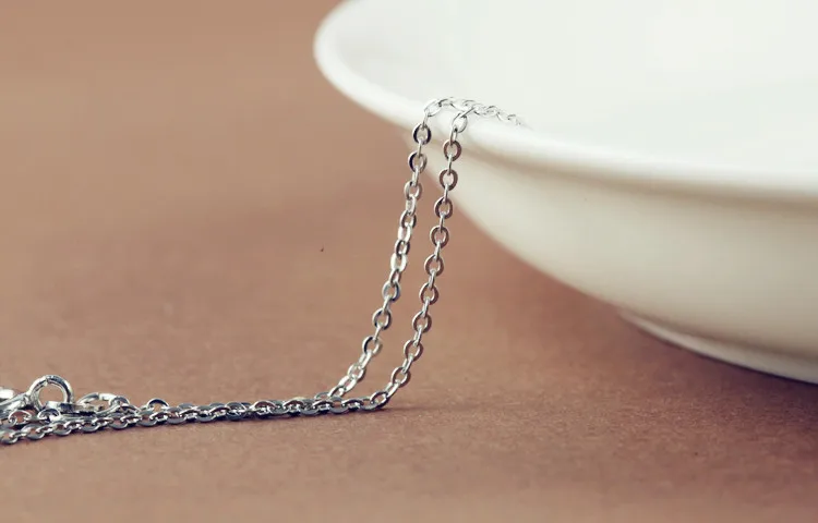 8 видов стилей, 925 пробы, серебряное ожерелье, Стерлинговое Серебро, ожерелье, цепочка, сделай сам, ключица, ожерелье, ювелирное изделие - Окраска металла: 4