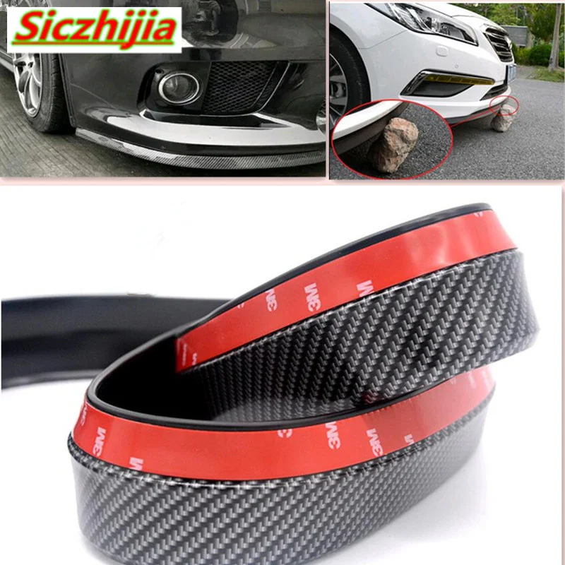 Черный мягкий углеродное волокно автомобильный резиновый бампер передняя
