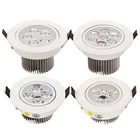 2 шт.лот 9 Вт 12 Вт 15 Вт 21 Вт Светодиодный светильник встраиваемый потолочный светильник AC110v 220 В белый корпус 330-770LM холодныйЧистыйтеплый белый