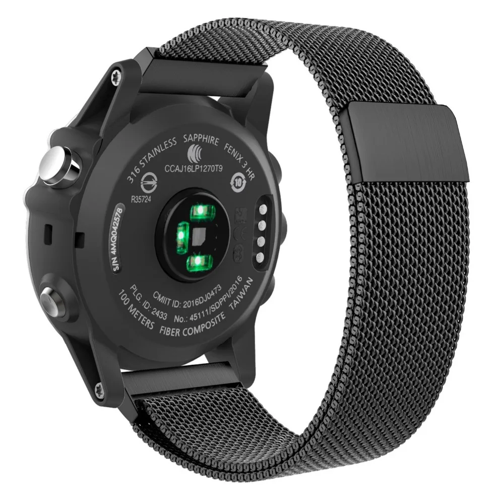 Леонид Milanese Loop для Garmin Fenix 3 5x часы замена ремешок с наконечники Адаптеры сим карт
