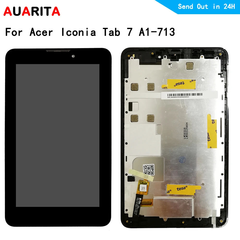 ЖК-дисплей для Acer Iconia Tab 7 + дигитайзер сенсорной панели с рамкой в сборе Замена