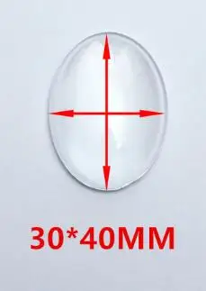 30x40mm 50 шт. 8/10/12/16/20/25/13x18/18x25/30x40 мм с плоской задней частью прозрачное увеличительное стекло кабошон камея для изготовления ювелирных изделий DIY - Цвет: 30x40mm