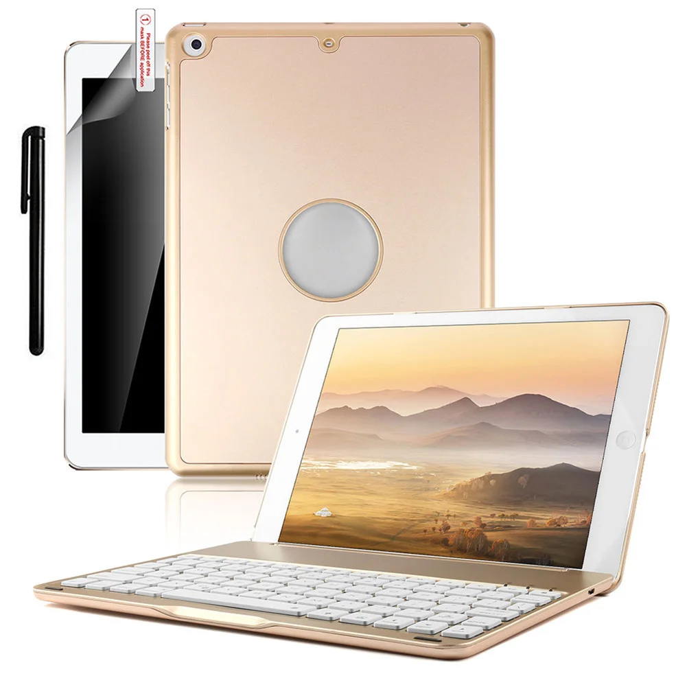 Алюминиевая Bluetooth клавиатура чехол книжка для iPad Air 2 Pro 9 7 дюйма XJ66|Клавиатуры| |