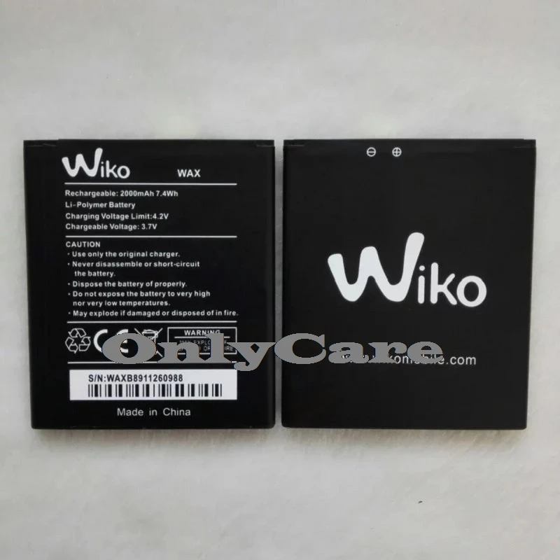 Wiko Воск 2000 мАч мобильный Замена литий-ионный полимерный Батарея Bateria для