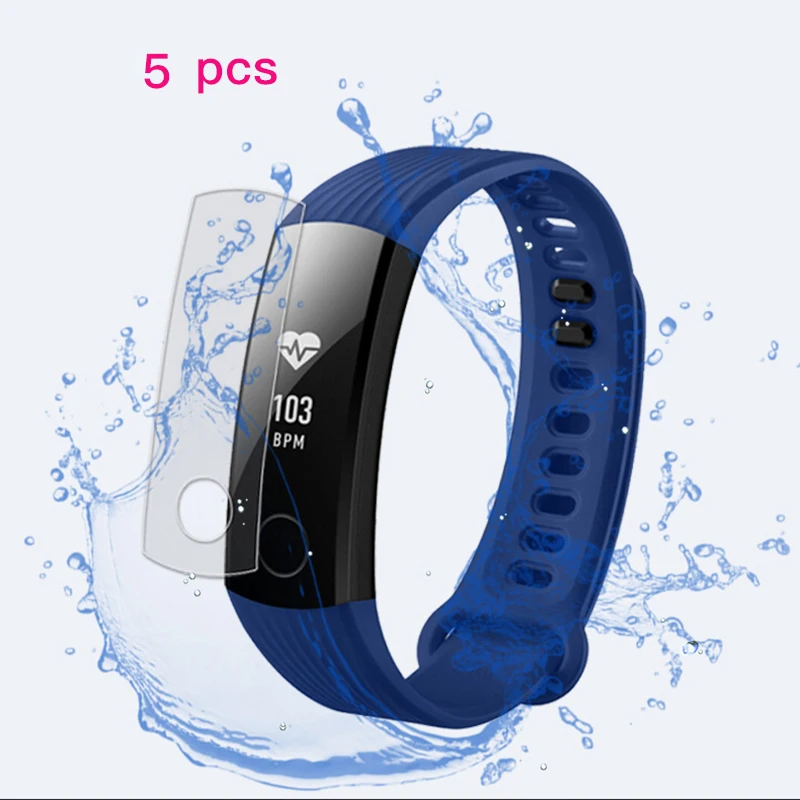 5 шт против царапин мягкая ТПУ Ультра прозрачная защитная пленка для huawei Honor Band 3 умный Браслет полная защита экрана