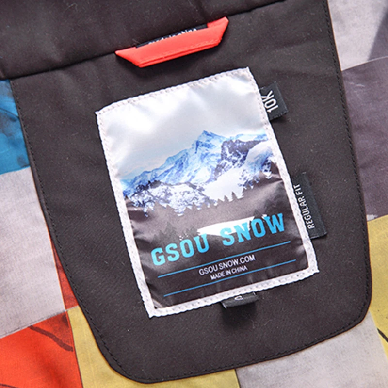 Мужская лыжная куртка Gsou дышащая и водонепроницаемая ветрозащитная для катания