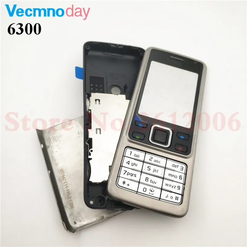 Чехол Vecmnoday для Nokia 6300, полный комплект, корпус для мобильного телефона, крышка батареи, дверная рама с клавиатурой