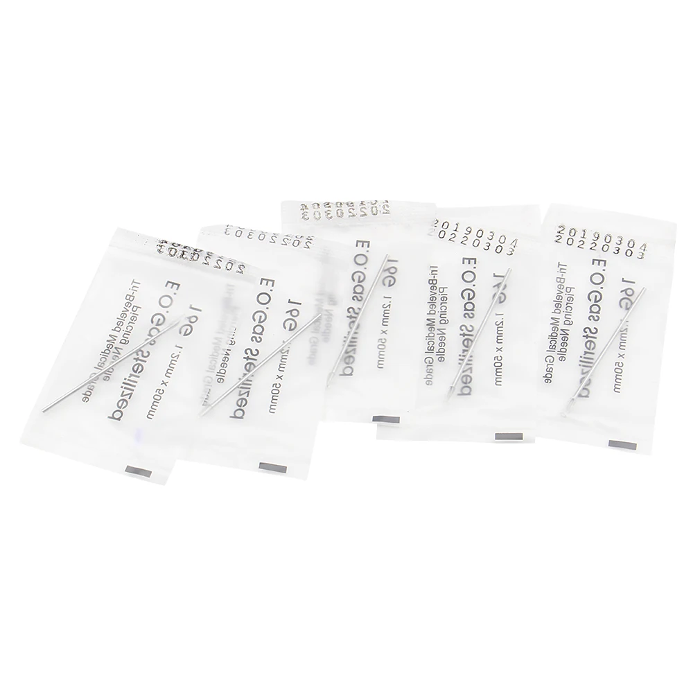 EMALLA 20 Gauge 100PC Piercing Needles Sterile Disposable Body For Ear Nose Navel Nipple for Supplies | Красота и здоровье