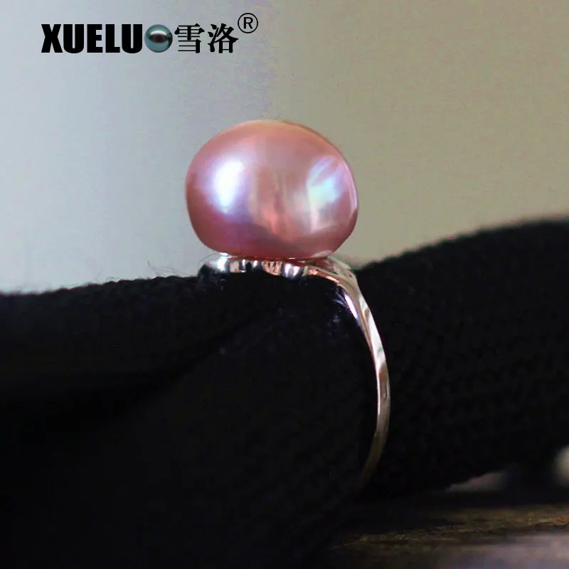 XUELUO Настоящее серебро 925 пробы модное большое кольцо в стиле барокко фиолетовая