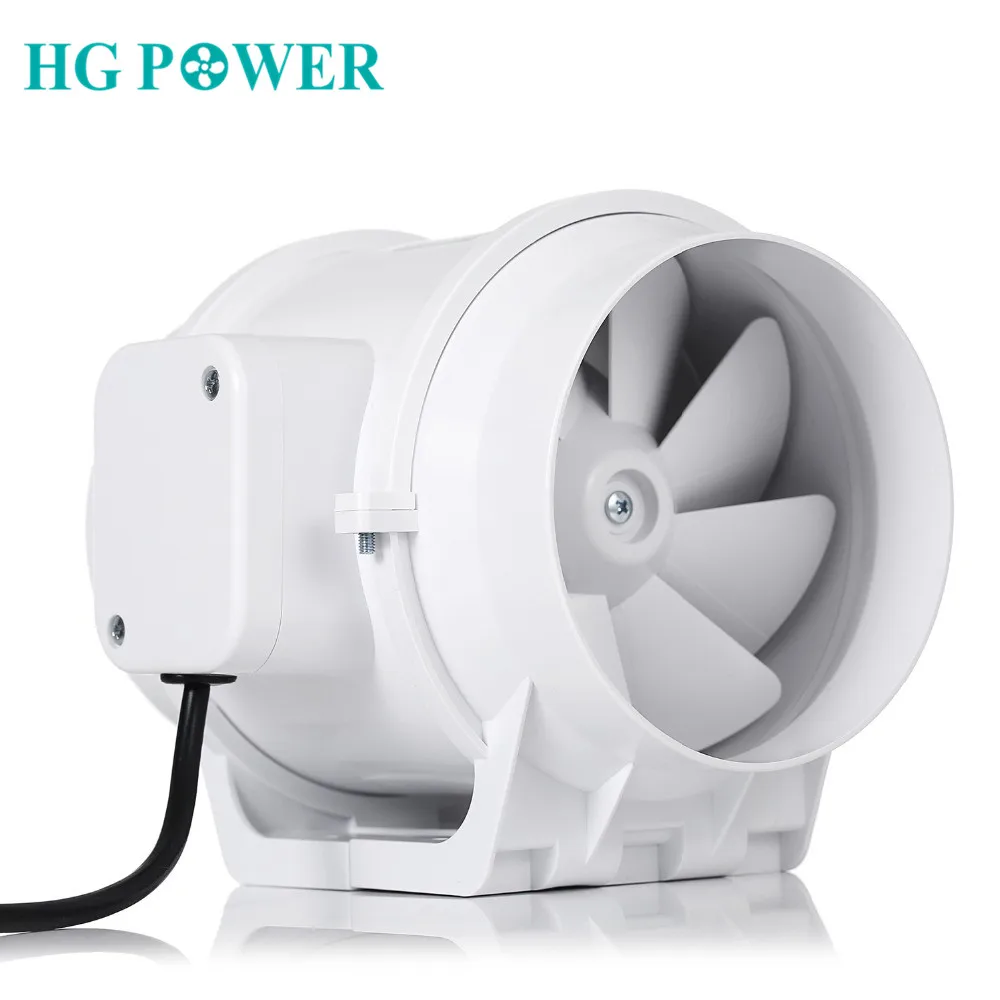 5'' 110V Silent Inline Duct Fan Exhaust Ventilation Outlet Ceiling Window Air Blower Booster for Bathroom Kitchen Hood Extractor 6 150mm high efficiency inline duct fan exhaust fan mixed flow hydroponic air blower for home bathroom greenhouse ventilation