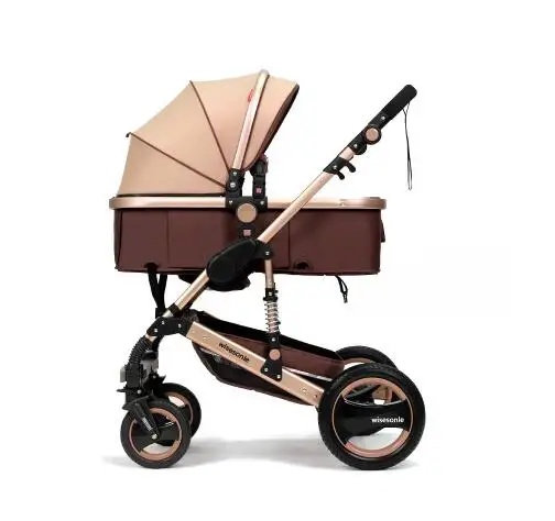 Wisesonle детская коляска 2 в 1 3 в 1 Складной свет четыре сезона Россия - Цвет: Khaki gold frame