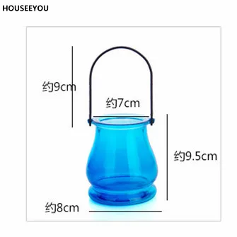 Multicolour Transparent Hanging Glass Vase Indoor Plants Small Bottle Brief Hydroponic Container Pendant Fiower Vases Home Decor | Дом и сад