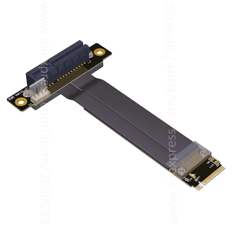 Riser PCIe 4 PCI E 4x к M.2 NGFF NVMe Key M key карта расширения Express x4 Gen3.0 32G/bps удлинитель ленточный