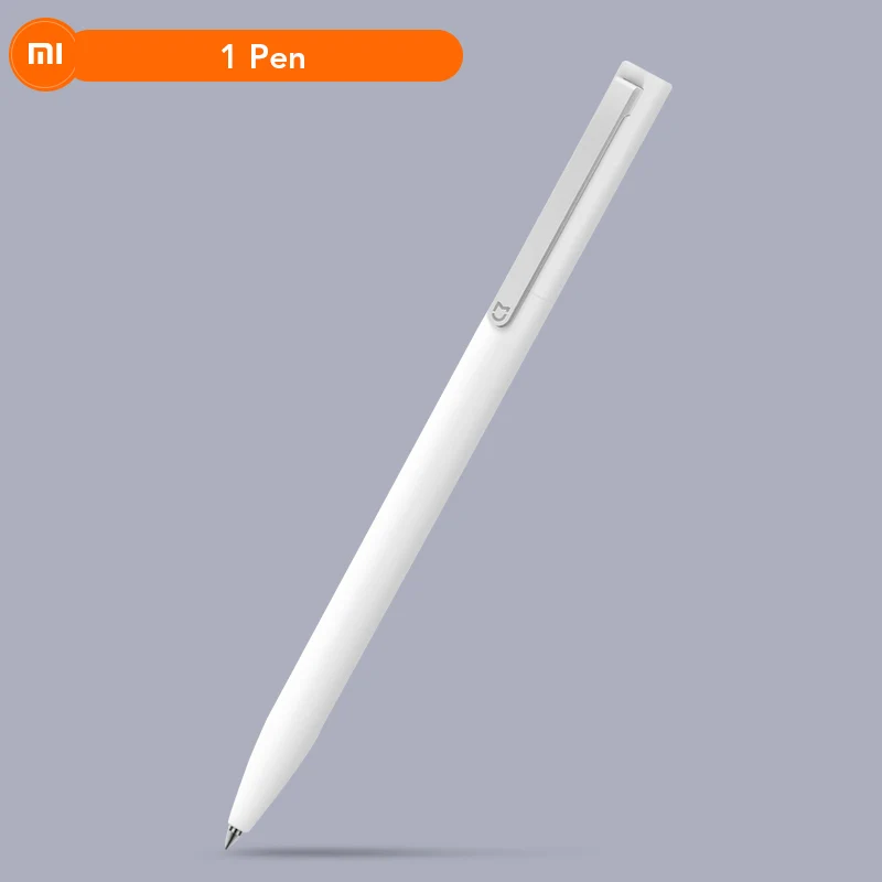 1pen Ручка Xiao mi jia с 0,5 мм швейцарской заправкой 143 мм роликовый шариковый валик mi Xio mi Sign шариковая - Цвет: 1pen