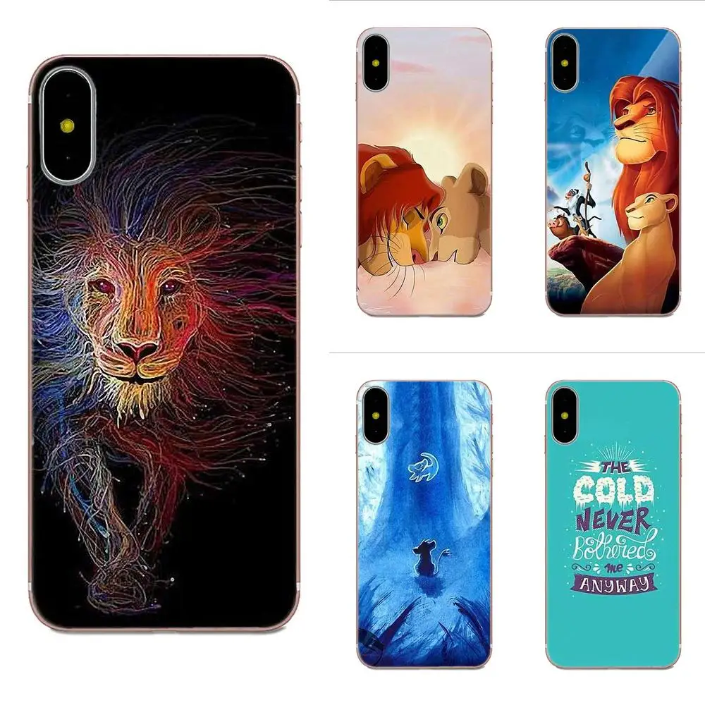Cartoon Lion King For Apple iPhone X XS Max XR 4 4S 5 5C 5S SE 6 6S 7 8 Plus Cute Phone Cases | Мобильные телефоны и
