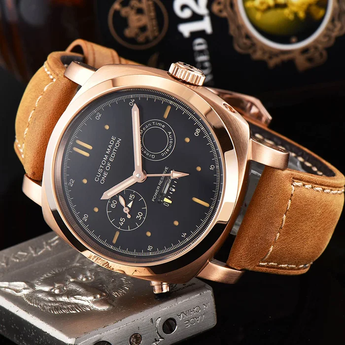 Мужские автоматические часы BOMAX MARINAHigh 44 мм минеральное стекло черный циферблат