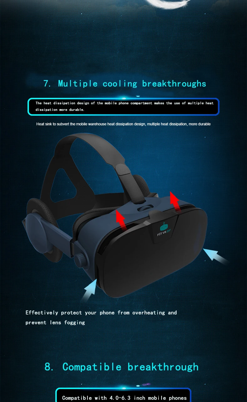 2F VR Виртуальная реальность 3D очки картонная гарнитура шлем для смартфона смартфон очки VR игры видео фильмы