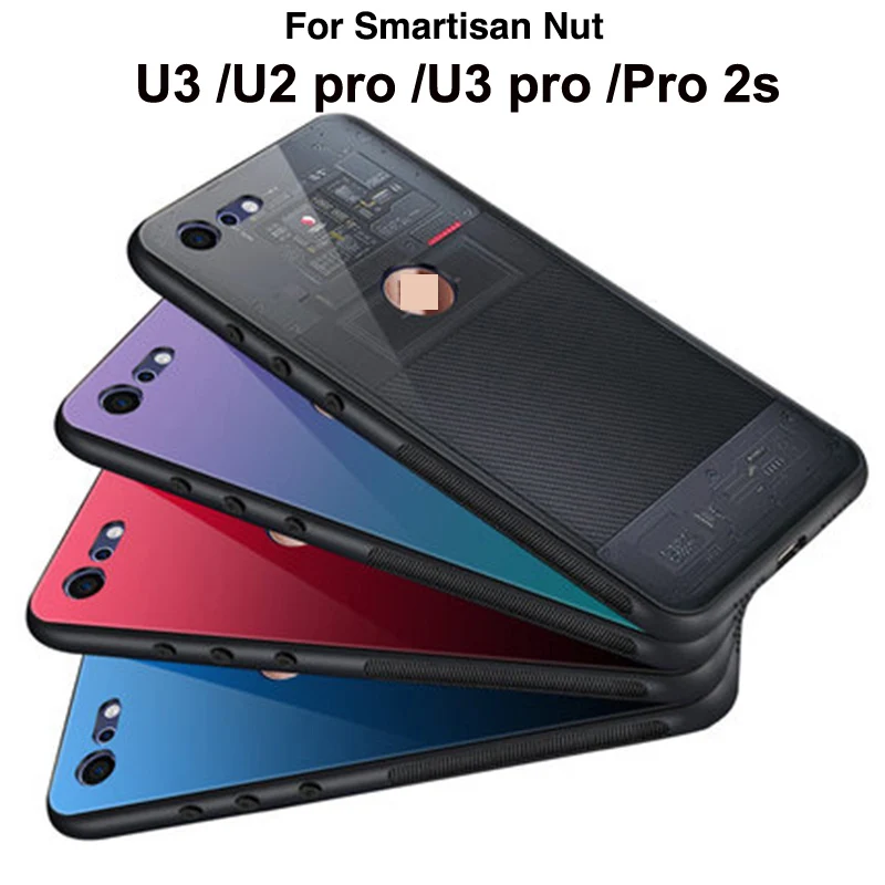 Градиентный чехол-накладка из закаленного стекла для Smartisan Nut U3 U2Pro U3Pro Pro2s чехол для Smartisan Nut U2 Pro coque U3 Pro shell