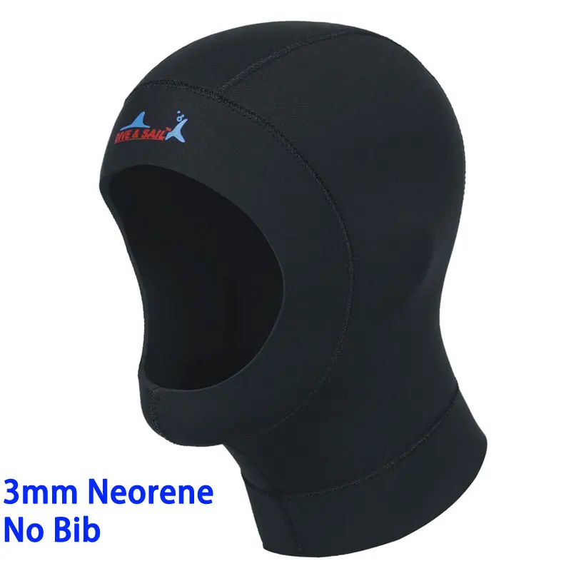 

3mm Neoprene Dive Hood w/ Bib, High Quality, SCUBA Spearfishing Surfing Snorkeling Bib Hood