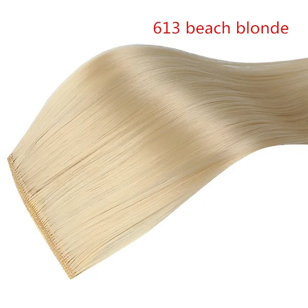 Beach Blonde SARLA, 20 дюймов, 24 дюйма, 28 дюймов, синтетические волосы, прямые волосы для наращивания, накладные волосы на заколках, выделяют волосы, высокотемпературное волокно - Цвет: Beach Blonde