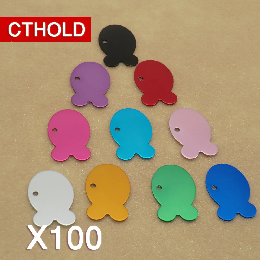CTHOLD 100 шт. идентификационная бирка для домашних животных чистая рыбы собака кошка