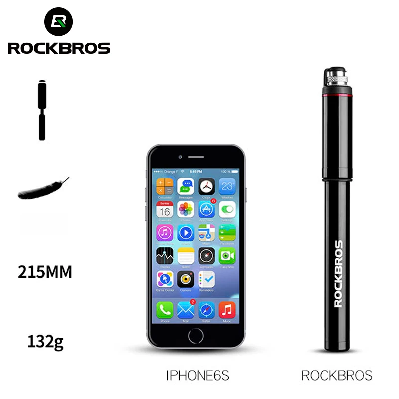 Насос воздушный велосипедный ROCKBROS портативный с манометром 150 PSI | Спорт и