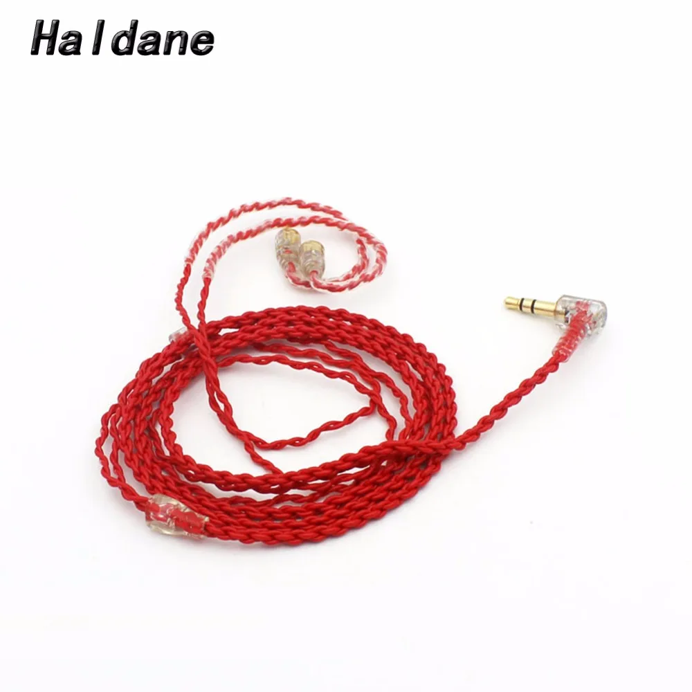 Кабель для наушников haldate Hand Braid MMCX Замена апгрейд SE215 SE425 SE535 SE846 Hifi красный провод