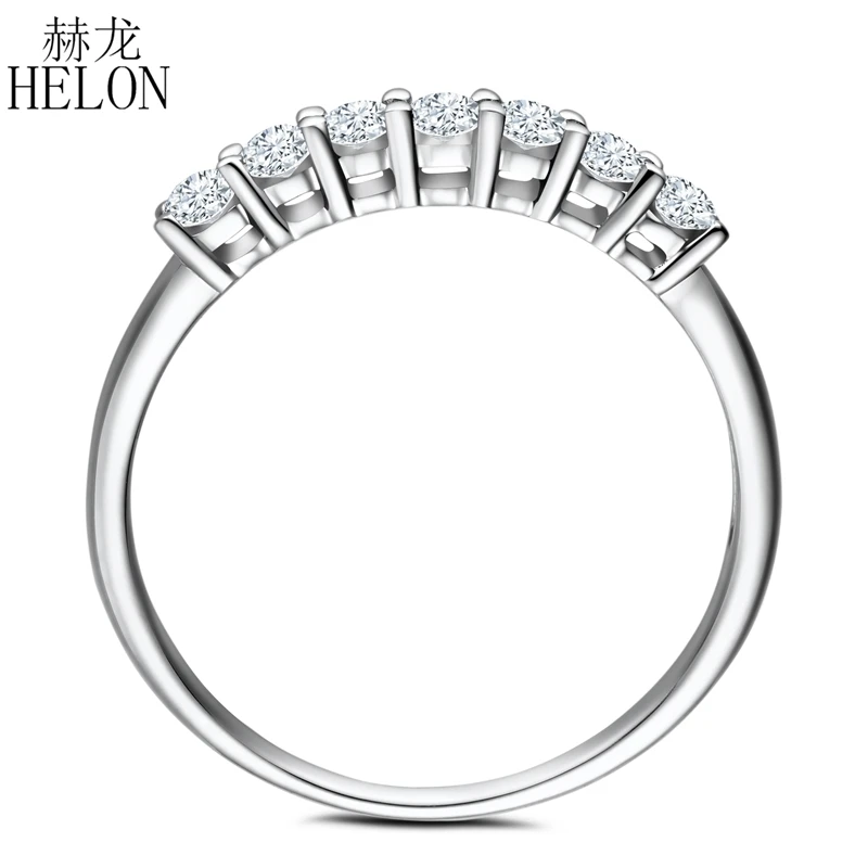 HELON Moissanite кольцо VVS/FG Lab Grown с алмазом Стерлинговое Серебро 925 Обручальное для