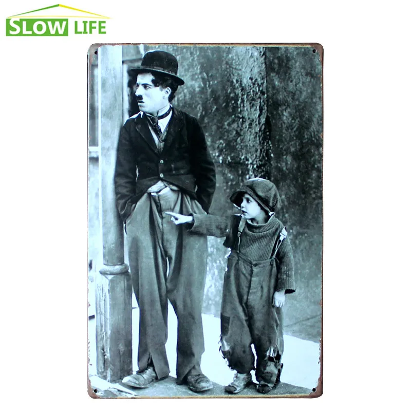 Металлическая Жестяная Табличка Star Chaplin винтажный Декор для дома металлическая