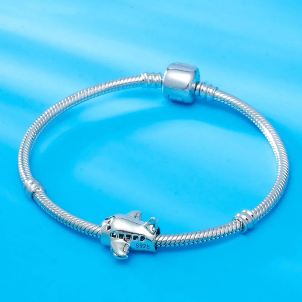 Браслет Pandora из стерлингового серебра 925 пробы с подвеской для пассажиров и