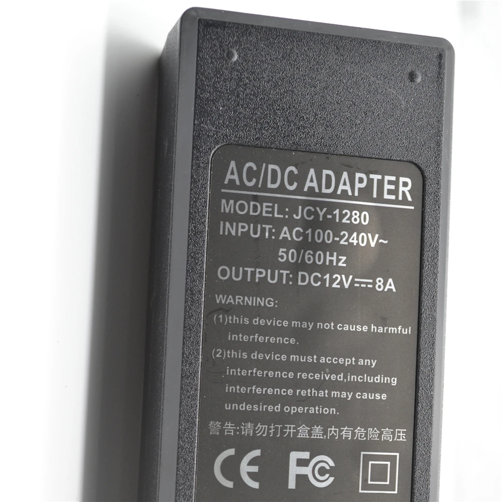 Светодиодный Питание адаптер для светодиодный полосы 12V 8A светодиодный трансформатор ЕС Штекер 5,5 мм x 2,1 мм для Светодиодный CCTV