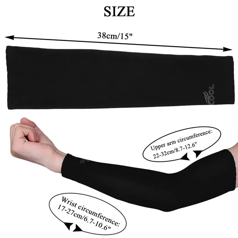 

Pair Of Sports Sun Protection Sleeve UV Protection Arm Sleeve Gloves Ice Cooling Arm Sleeve Four Seasons Universal Nylon